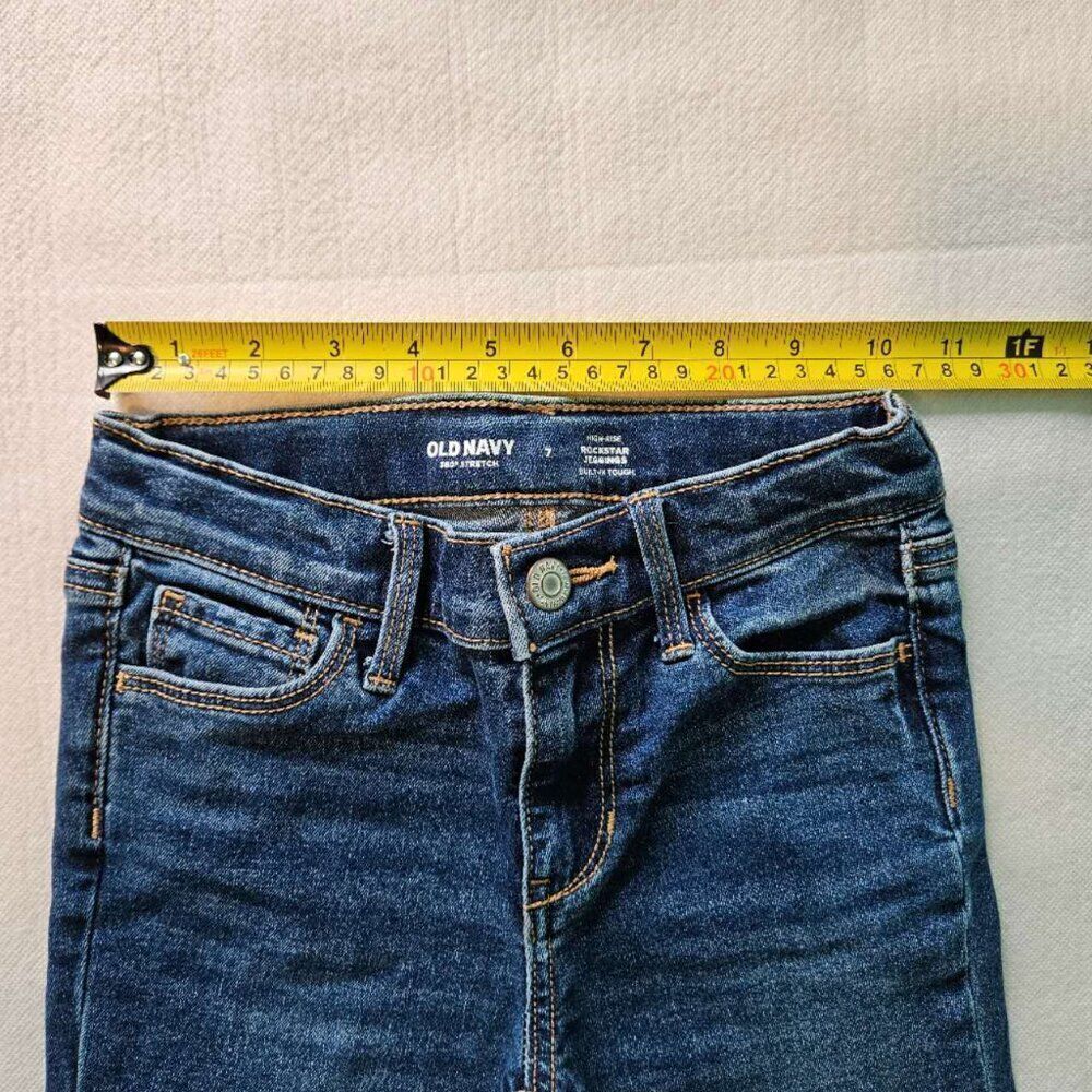 old navy girl jeans high-rise joggings size 7 - Picture 2 of 7